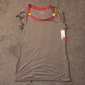 Grey Red cute shirt